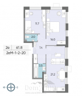 Продам 3-кімнатну квартиру в новобудові - район Солнцево, м. Москва (10563-290) | Dom2000.com